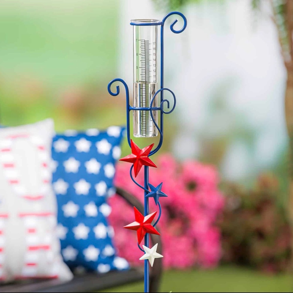 NWT - Patriotic Garden Rain Gauge Stake - Picture 3 of 4